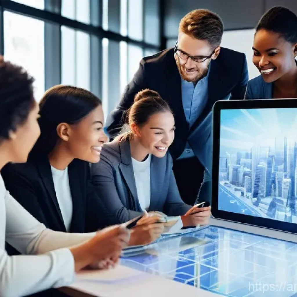 셀프 매니지드 팀의 지속 가능성 확보를 위한 전략 - **Prompt:** A vibrant, dynamic image of a diverse, professional team of adults (men and women of var...